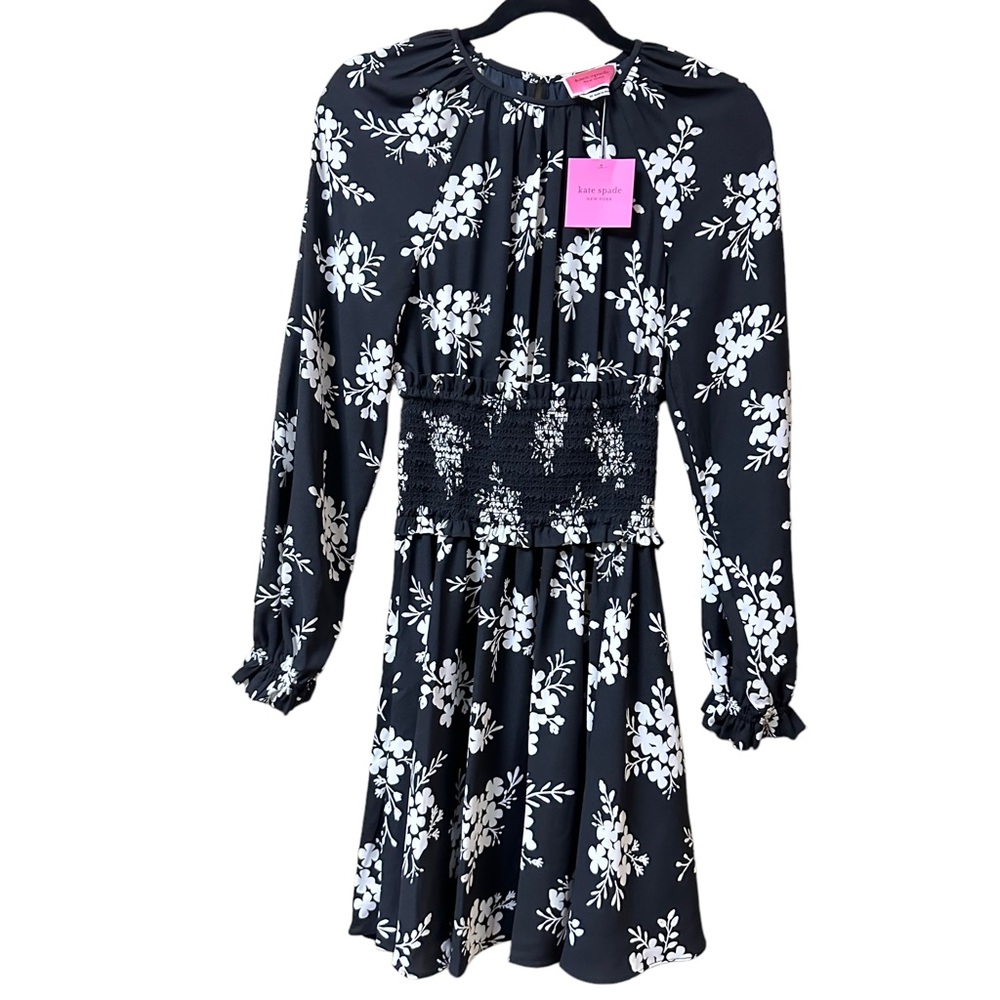 Kate Spade Floral Clusters Fit-and-flare Dress Size XS NWT